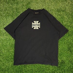 Vintage Y2K West Coast Choppers Biker Harley x Jesse James Long Beach Cross Tee